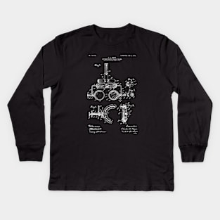 Eye Doctor Gift - Trial Frame Patent Kids Long Sleeve T-Shirt